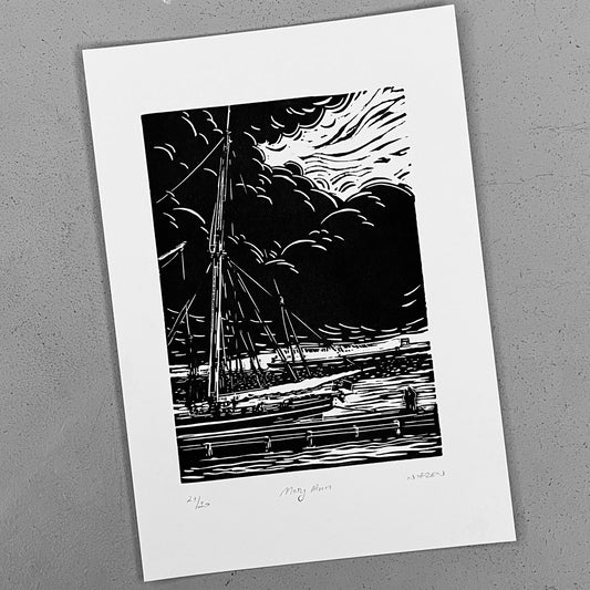 Mary Ann linocut