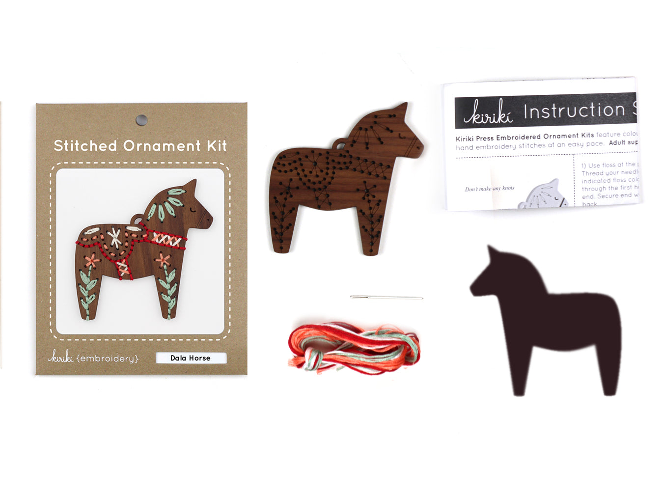 Kiriki Press - DALA HORSE Stitched Ornament Kit