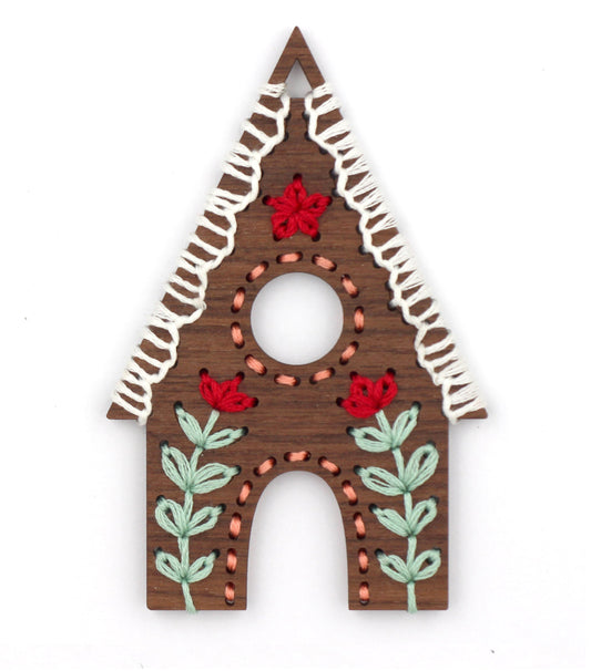 Kiriki Press - GINGERBREAD HOUSE Stitched Ornament Kit