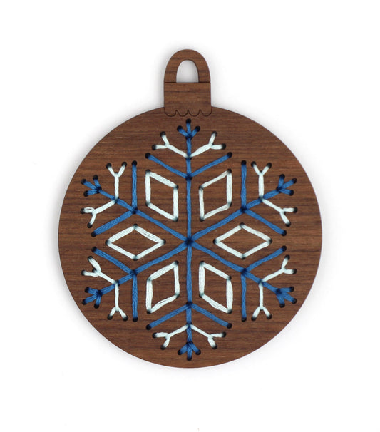 Kiriki Press - SNOWFLAKE Stitched Ornament Kit