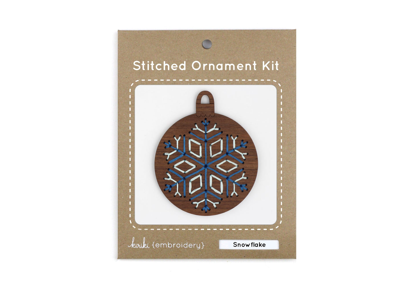 Kiriki Press - SNOWFLAKE Stitched Ornament Kit