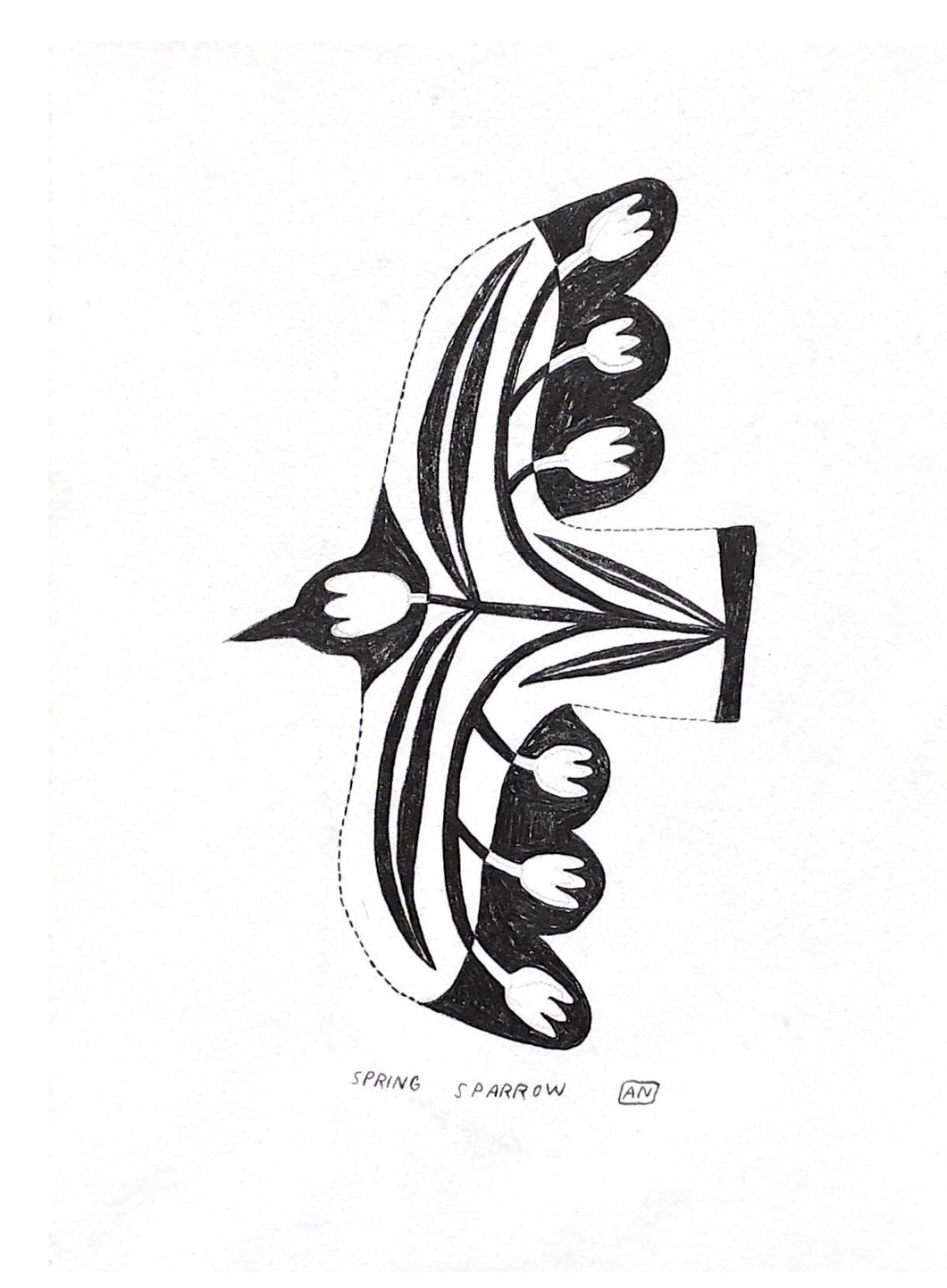 POORTHING - SPRING SPARROW Original Drawing