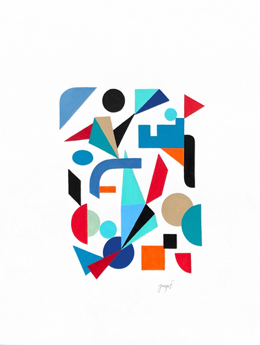 Gwyneth Fischer - Large Geometric Original Painting (#105)