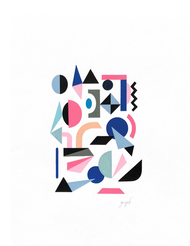 Gwyneth Fischer - Large Geometric Original Painting (#100)