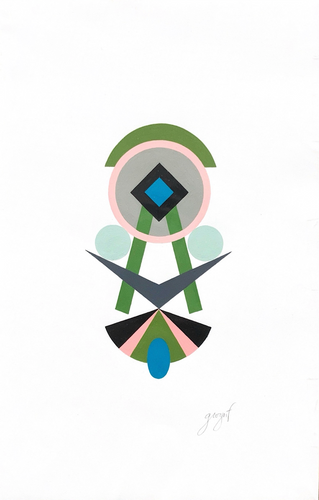 Gwyneth Fischer - Large Geometric Original Painting (#151)