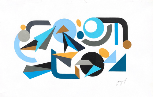 Gwyneth Fischer - Large Geometric Original Painting (#201)
