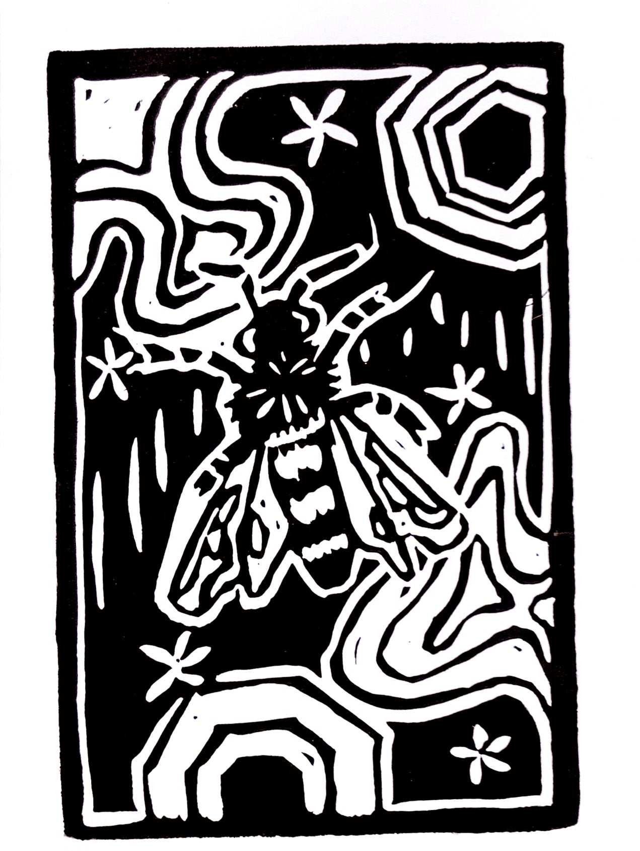 Violet Jackson - Lino Block Greeting Cards