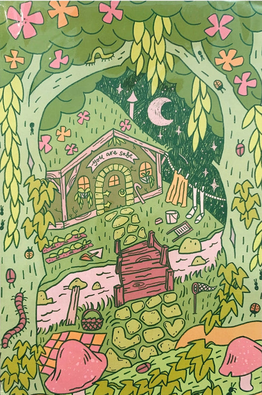 Rains Droplets - YOU ARE SAFE Art Print