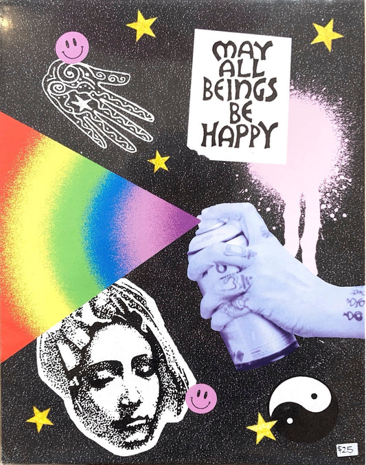 Rains Droplets - MAY ALL BE HAPPY Art Print