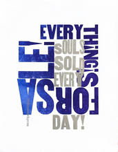 Jackson Creek Press - EVERYTHING IS FOR SALE Letterpress Print