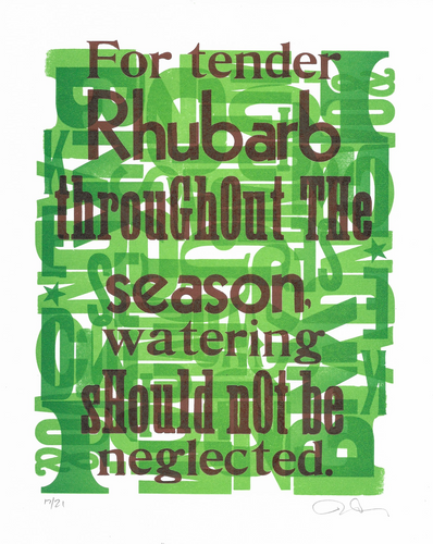 Jackson Creek Press - TENDER RHUBARB Art Print