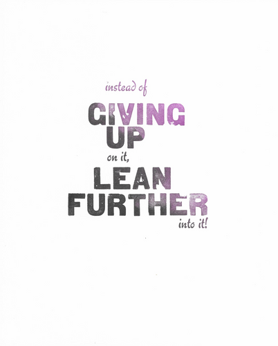 Jackson Creek Press - LEAN IN Art Print