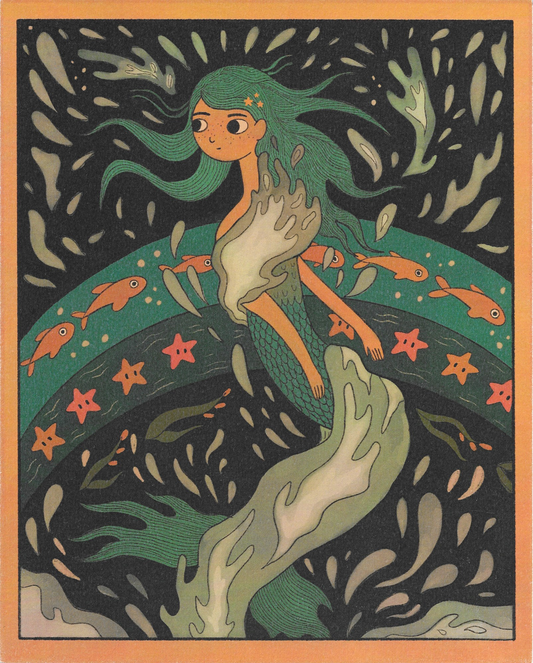Brooklin Stormie - MERMAID LEAP Art Print (8" X 10")