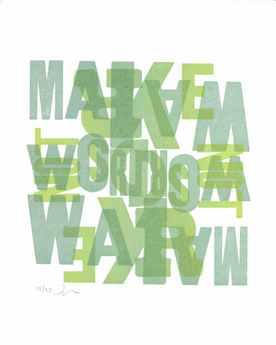 Jackson Creek Press - MAKE ART NOT WAR Art Print