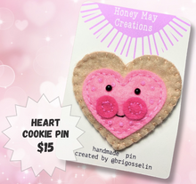 handmade heart pins