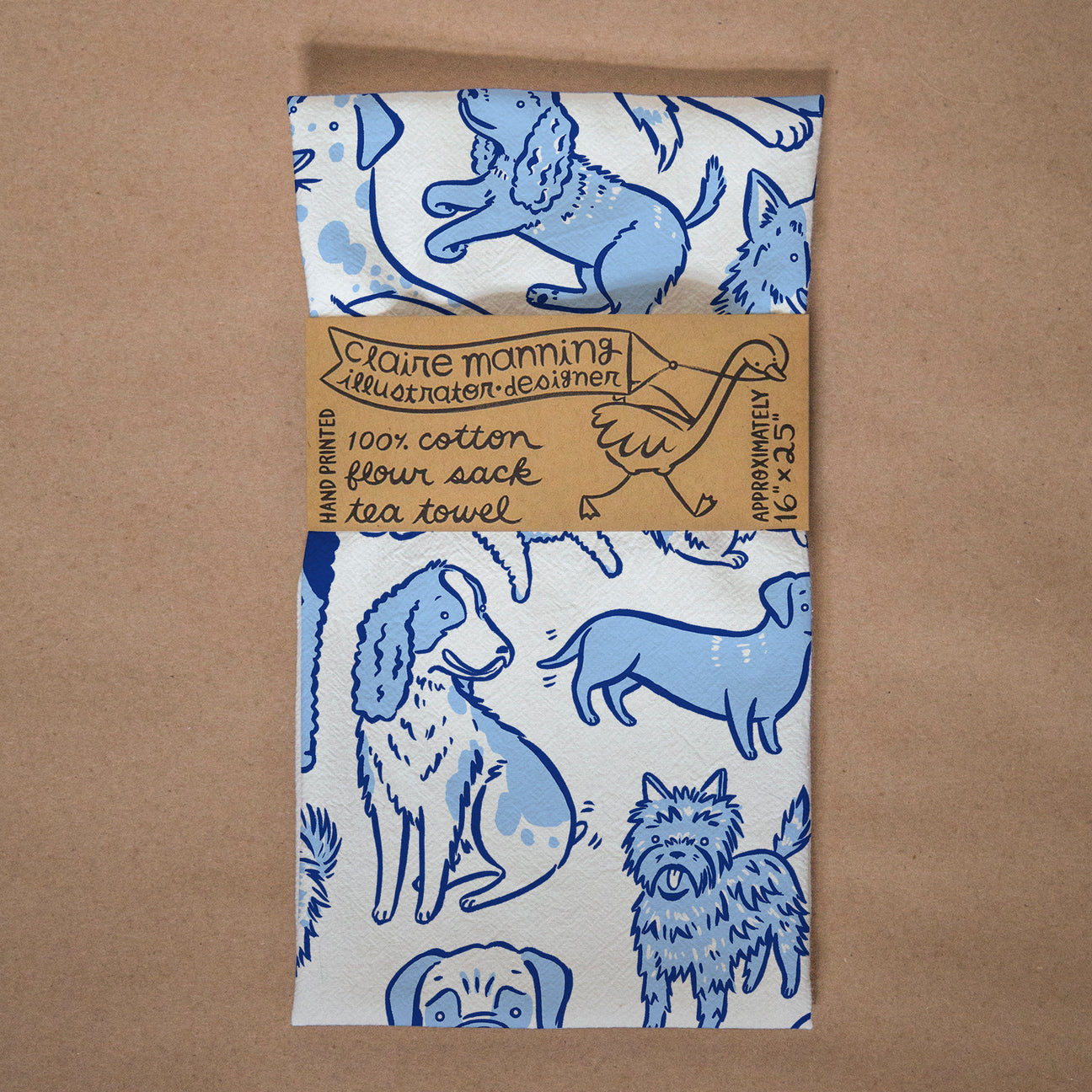 Claire Manning - TOTAL DOGS Flour Sack Tea Towel