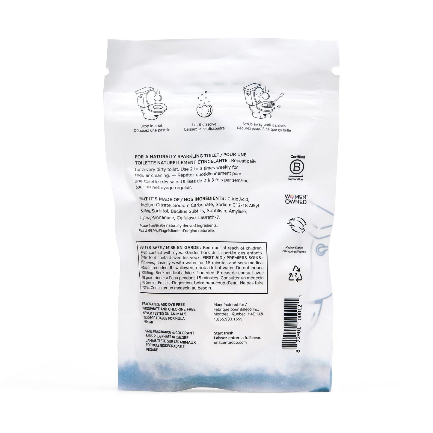 The Unscented Company - TOILET BOWL CLEANER (22 Tabs)