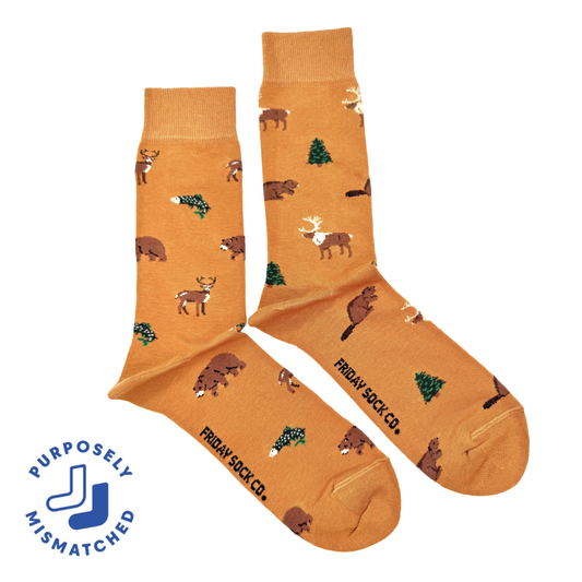Friday Sock Co. - Men's Wildlife This Did Good Mismatched Socks