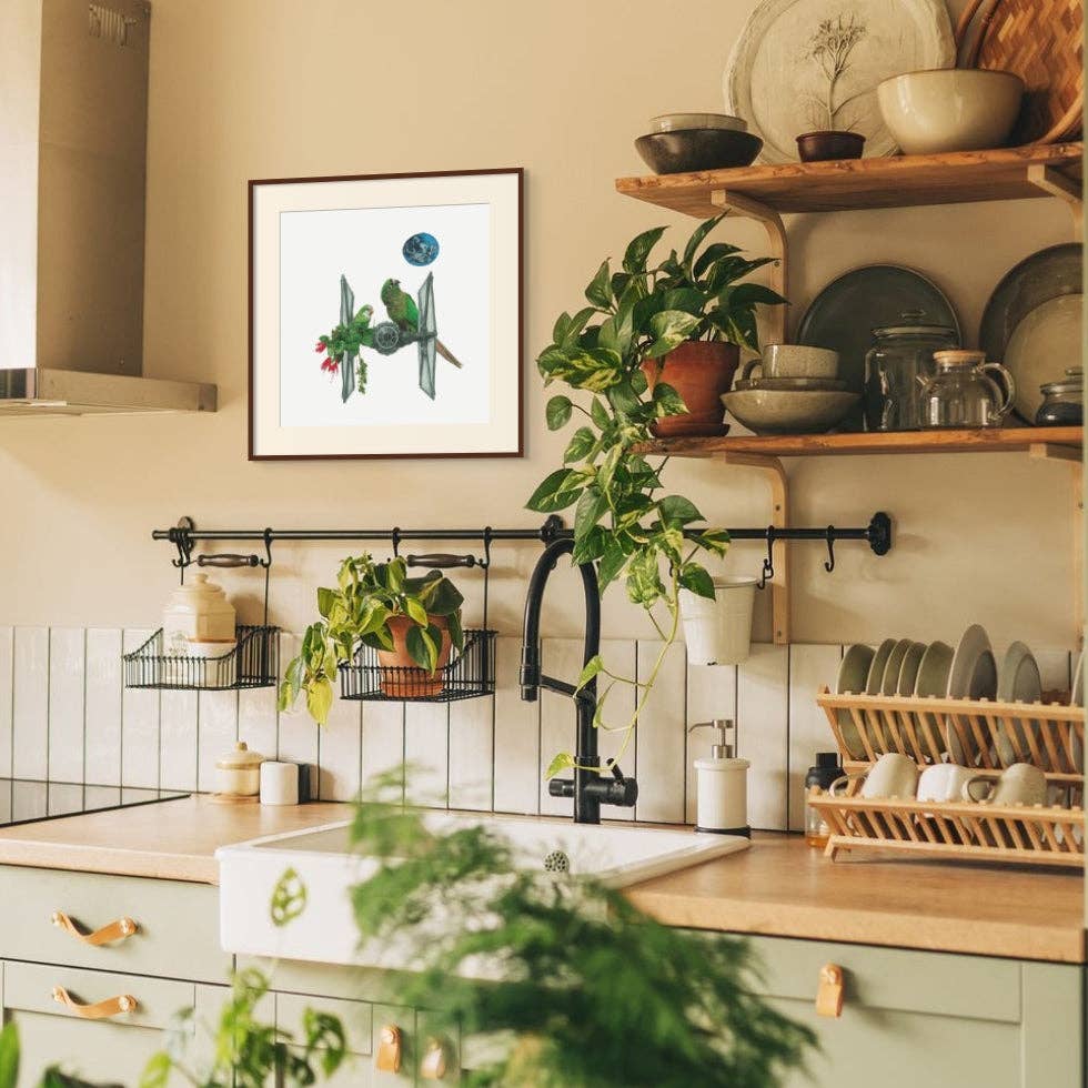 Clever Clippings - Star Wars inspired: TIE Fighter - Fighter In the Jungle (9"X9")