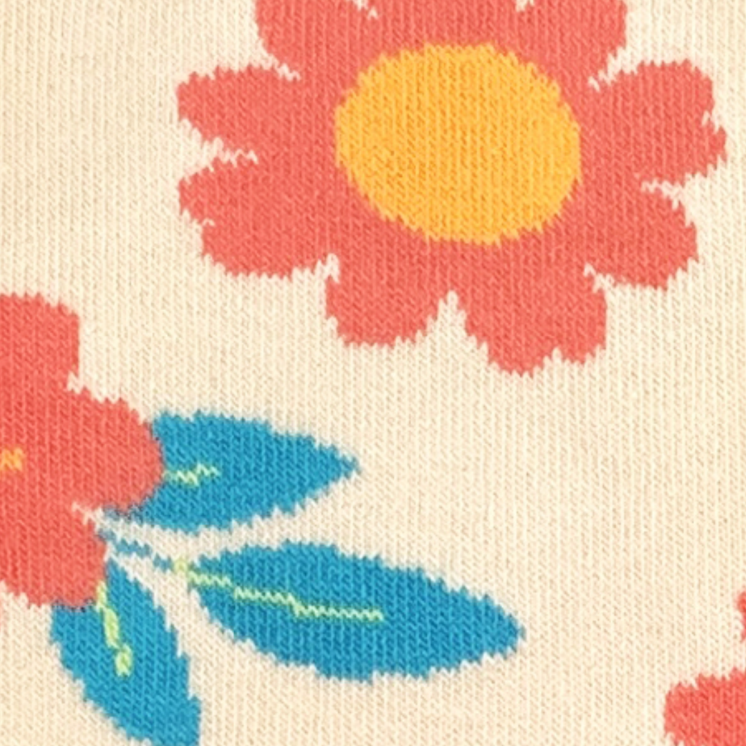 Friday Sock Co. - Women's Fun Flower Mismatched Crew Socks