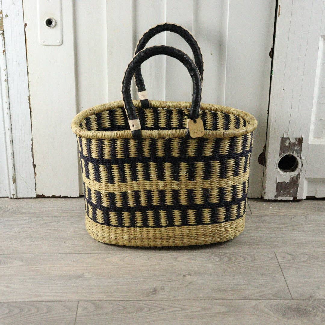 Big Blue Moma - Bolga Basket MEDIUM OVAL (Variety of Colours)