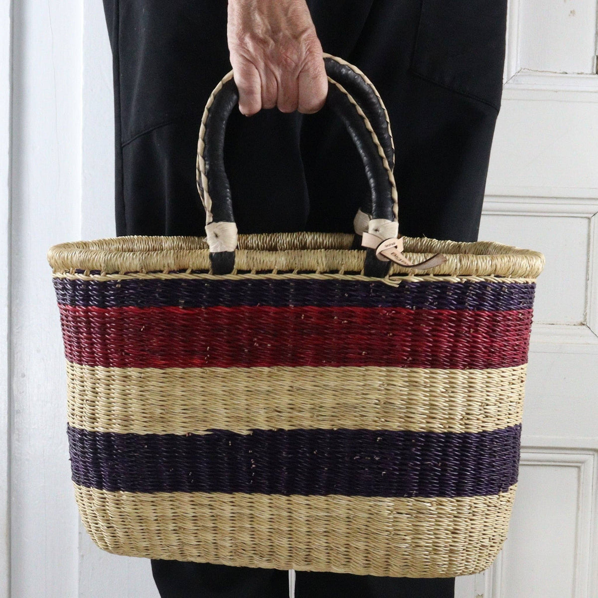 Big Blue Moma - Bolga Basket LARGE OVAL (Variety of Colours)