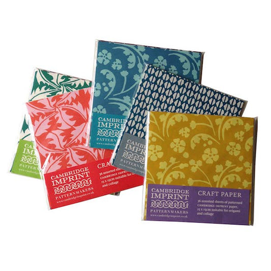 Cambridge Imprint - ASSORTED CRAFT PAPER Packet (36 sheets)