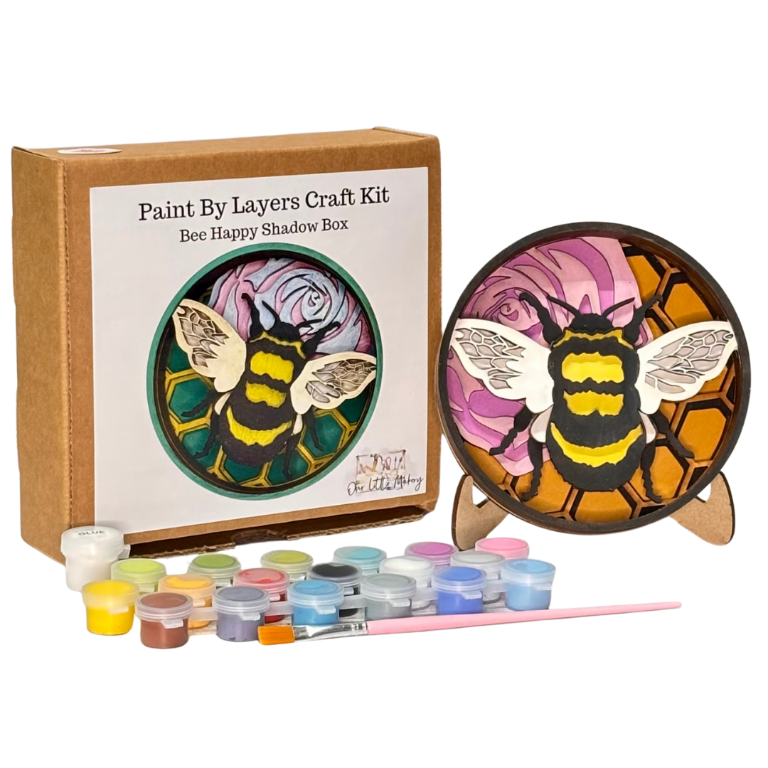 Our Little Makery - Bee Happy Shadow Box Kit