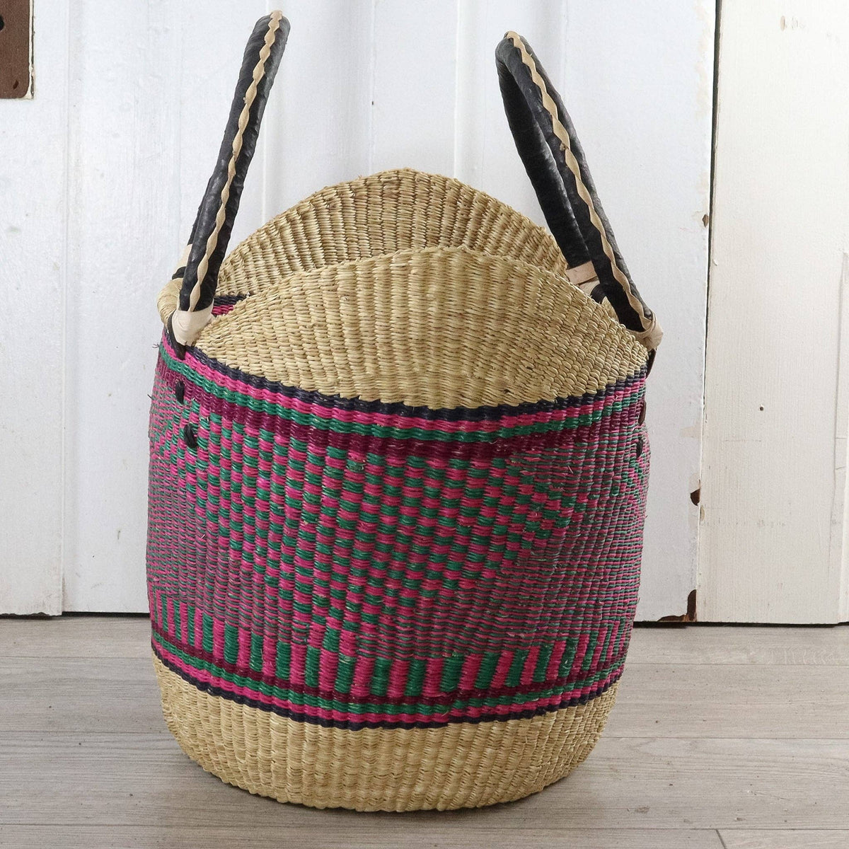 Big Blue Moma - Bolga Basket LARGE U SHOPPER (Variety of Colours)