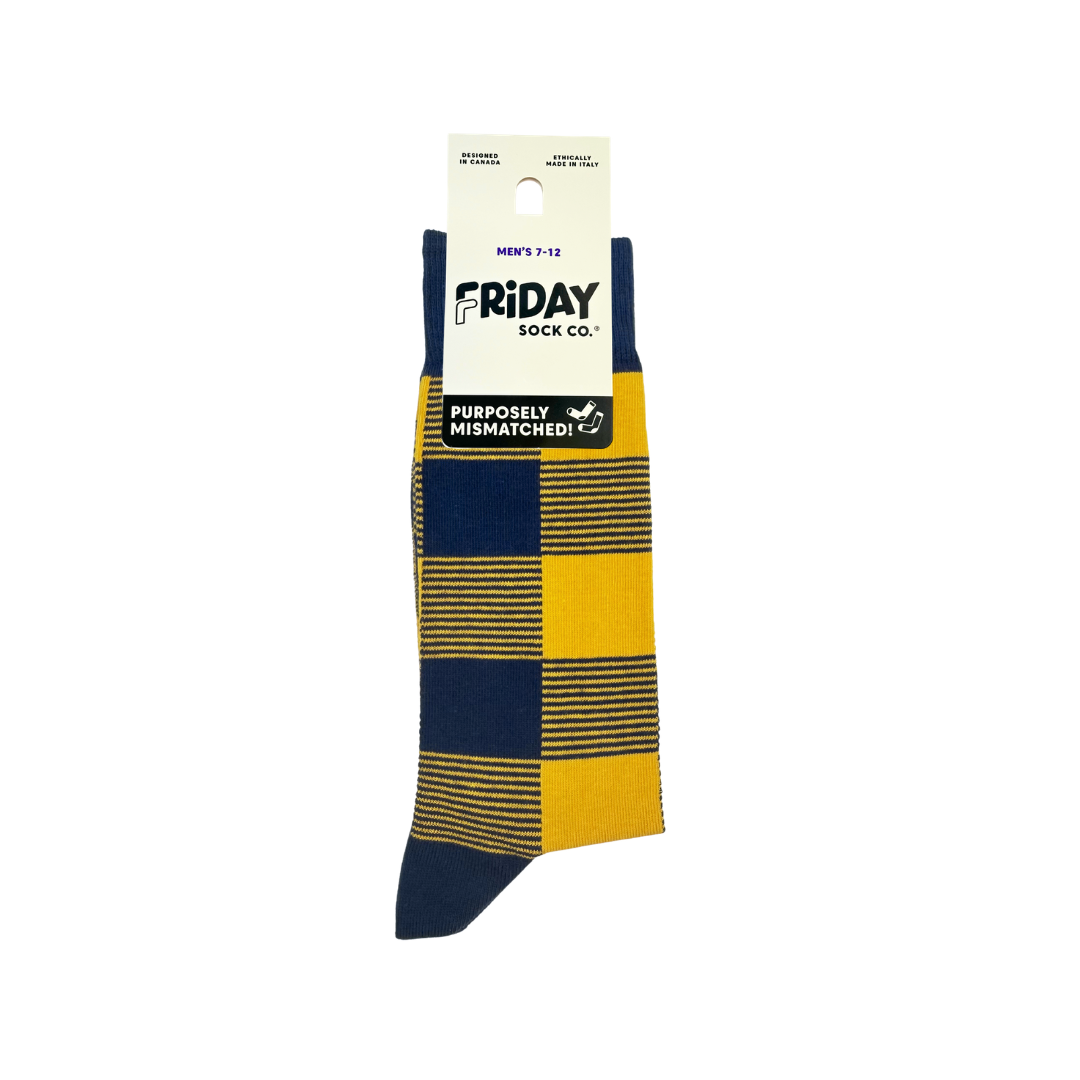 Friday Sock Co. - Men's Modern Plaid Mid-Calf Socks