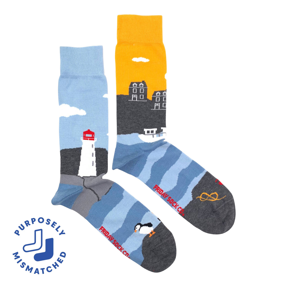 Friday Sock Co. - Men's East Coast Canadian Landscape Mid-Calf Socks
