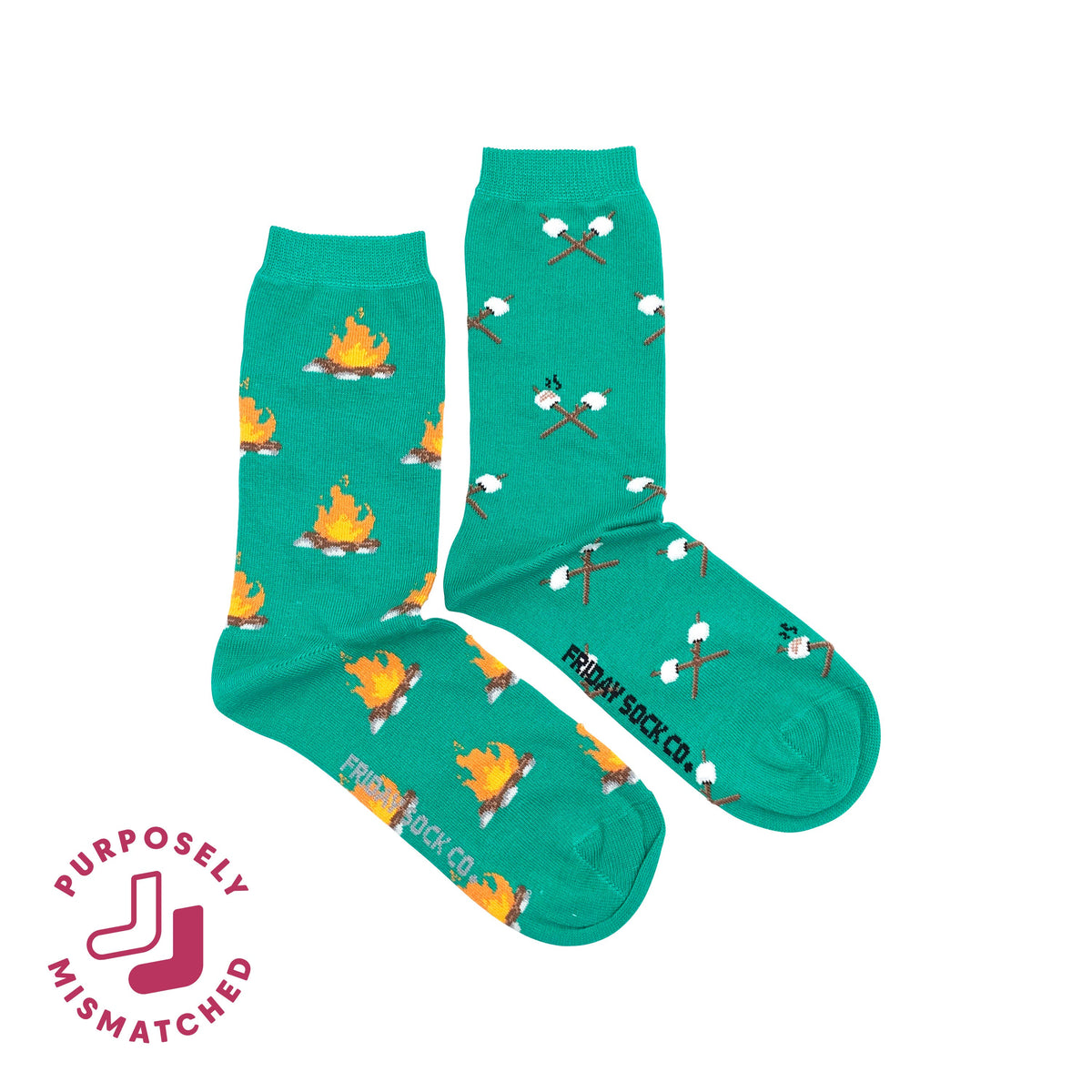 Friday Sock Co. - Women’s Campfire & Marshmallow Crew Socks