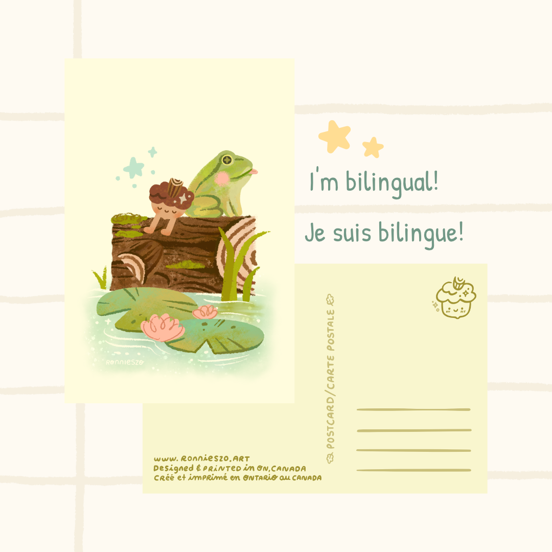 RonnieSzo Art - FROG ON A LOG Postcard