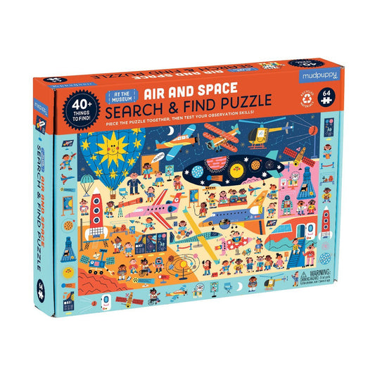 mudpuppy - AIR + SPACE Search & Find Puzzle (64-Pieces)
