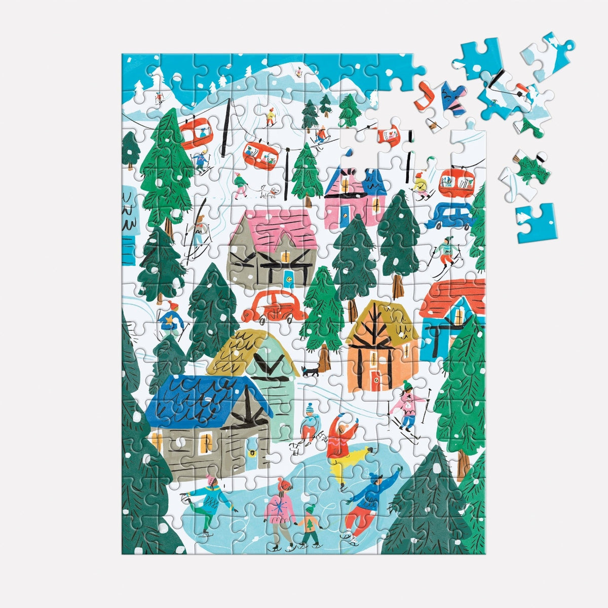 Galison - ALPINE COTTAGE Puzzle Ornament (130pc)