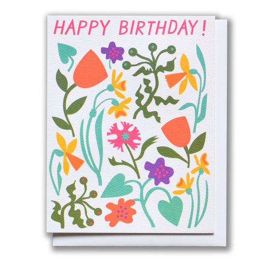 Banquet Workshop - Mod Birthday Flowers Note Card
