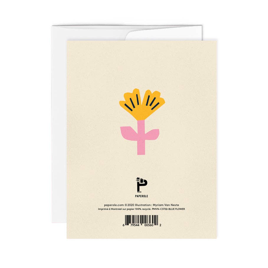 Paperole - THANK YOU BLUE FLOWER Greeting card