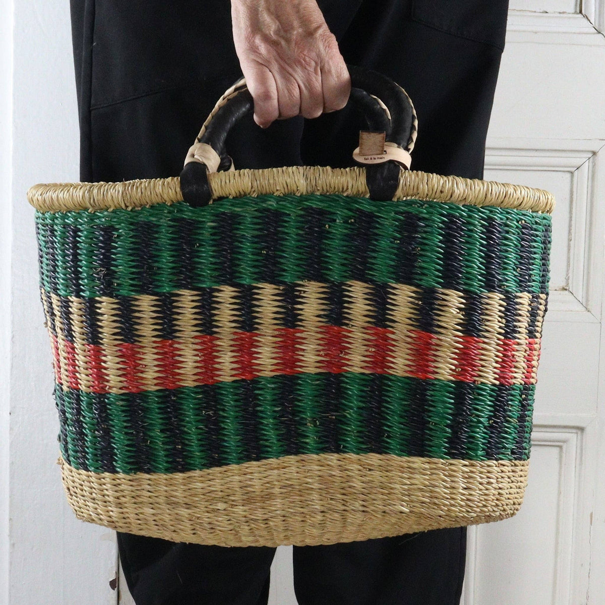 Big Blue Moma - Bolga Basket LARGE OVAL (Variety of Colours)