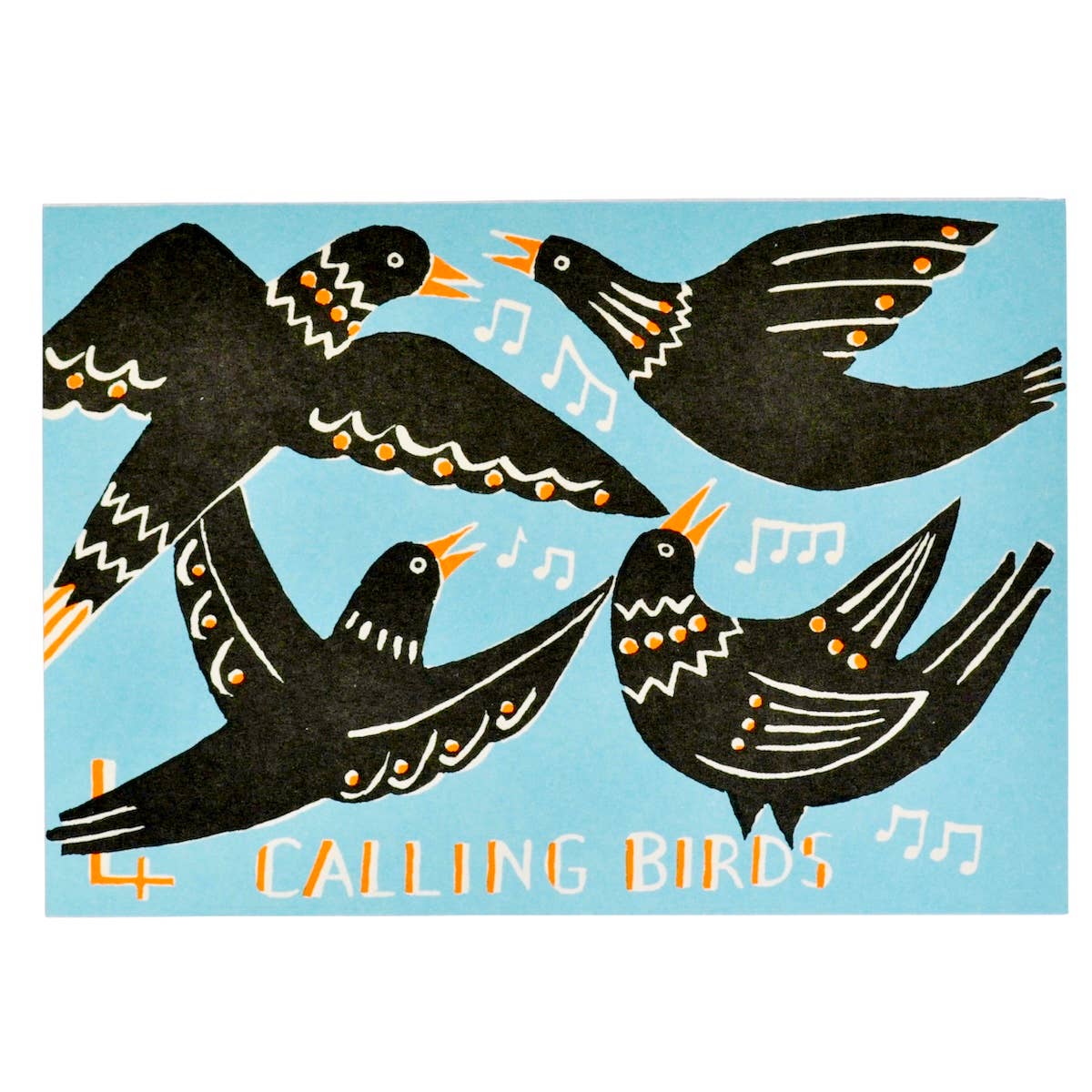 Cambridge Imprint - Card Four Calling Birds
