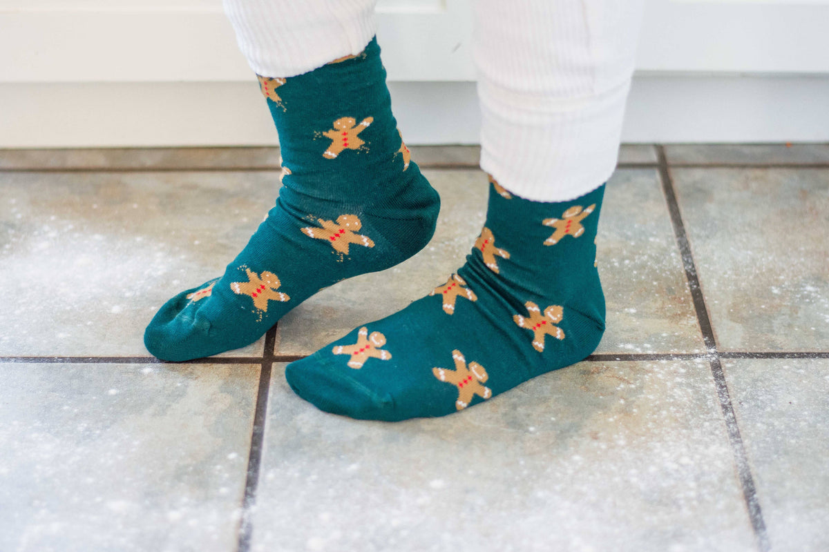 Friday Sock Co. - Women's Ugly Christmas Gingerbread Cookie Socks