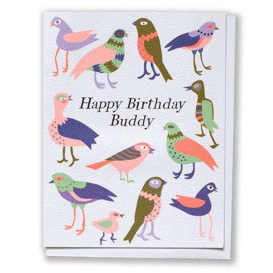 Banquet Workshop - Happy Birthday Buddy Birds Note Card