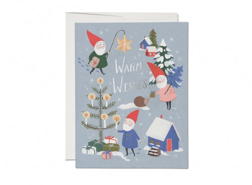 Red Cap Cards - HOLIDAY GNOMES Foil Card