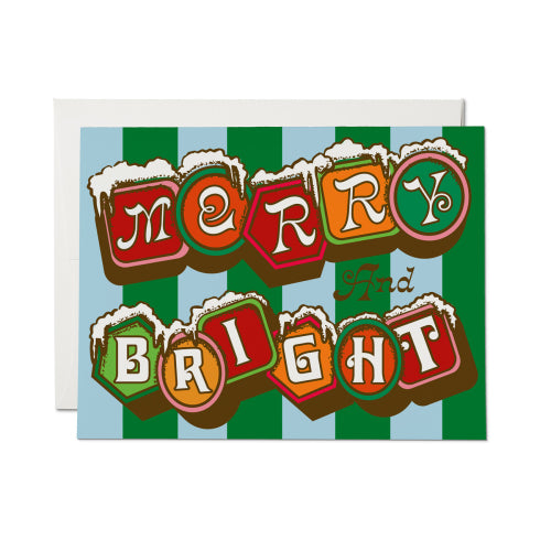 Red Cap Cards - MERRY STRIPES Holiday Card