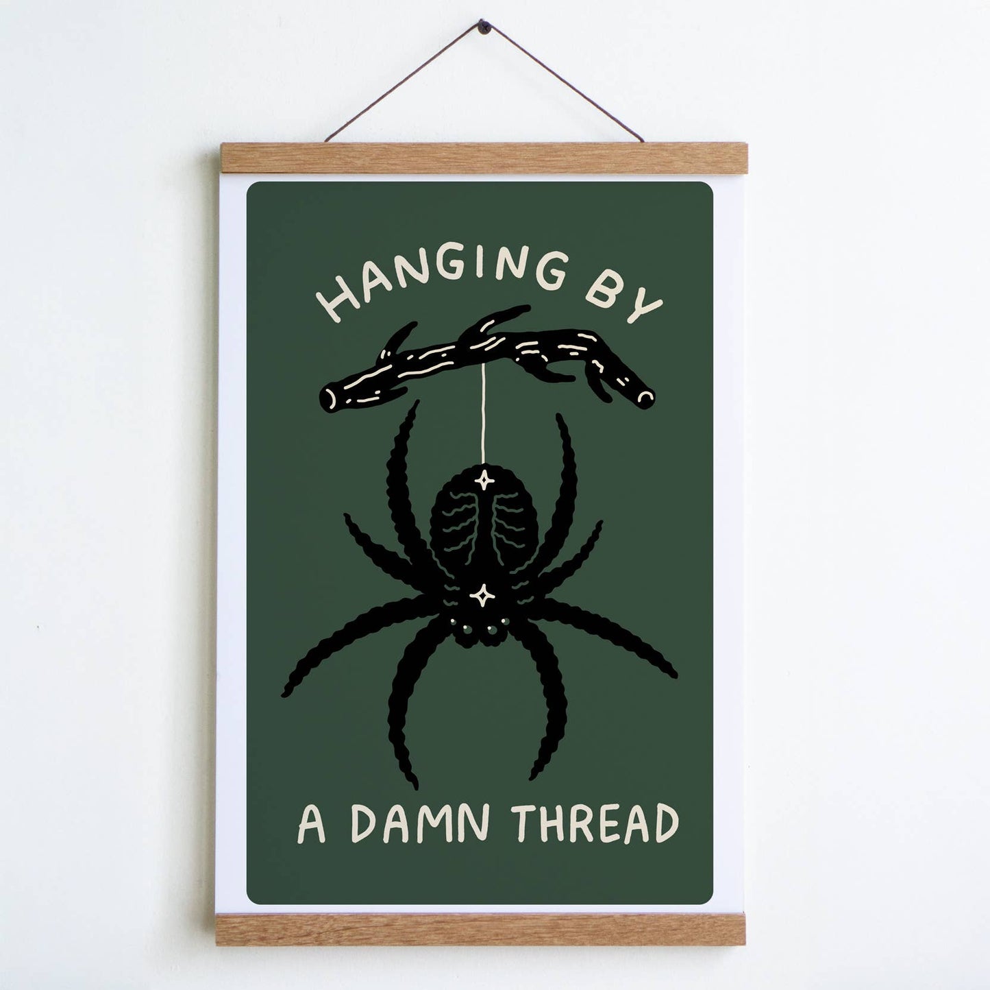 Stay Home Club - HANGING BY A THREAD Art Print (8" x 10")