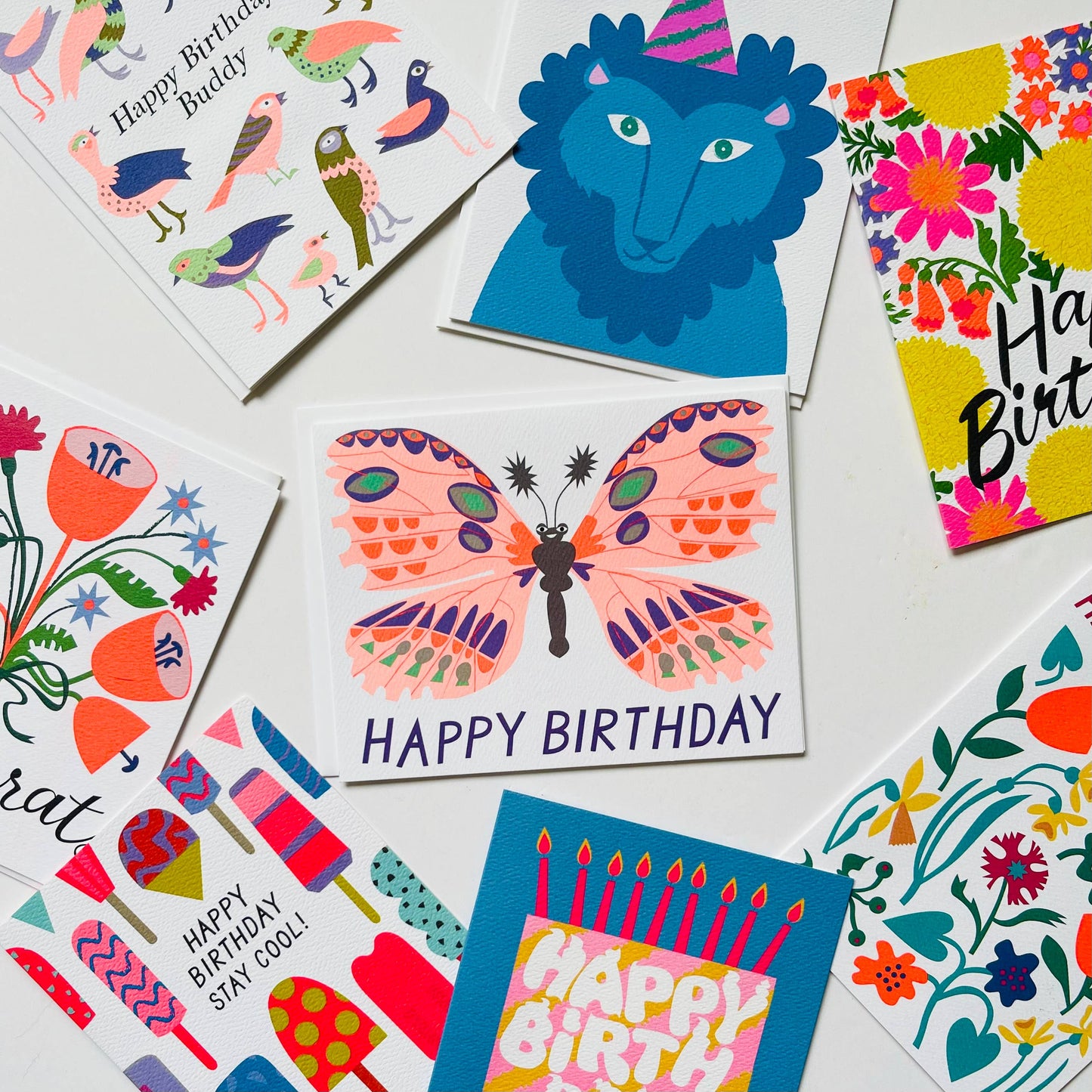 Banquet Workshop - Mod Birthday Flowers Note Card