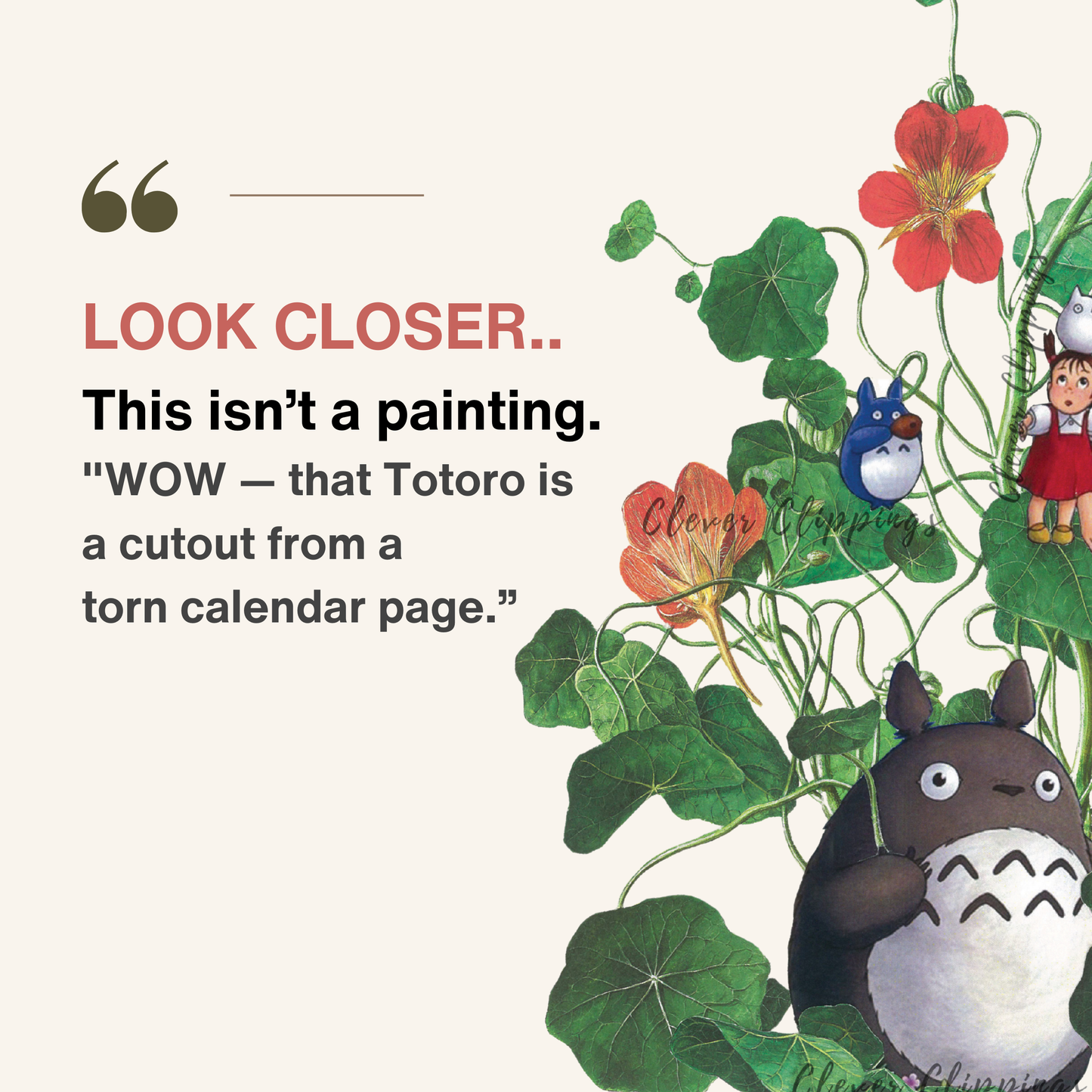 Clever Clippings - Ghibli Inspired: Totoro - Whispers of Adventure (8" X 10")