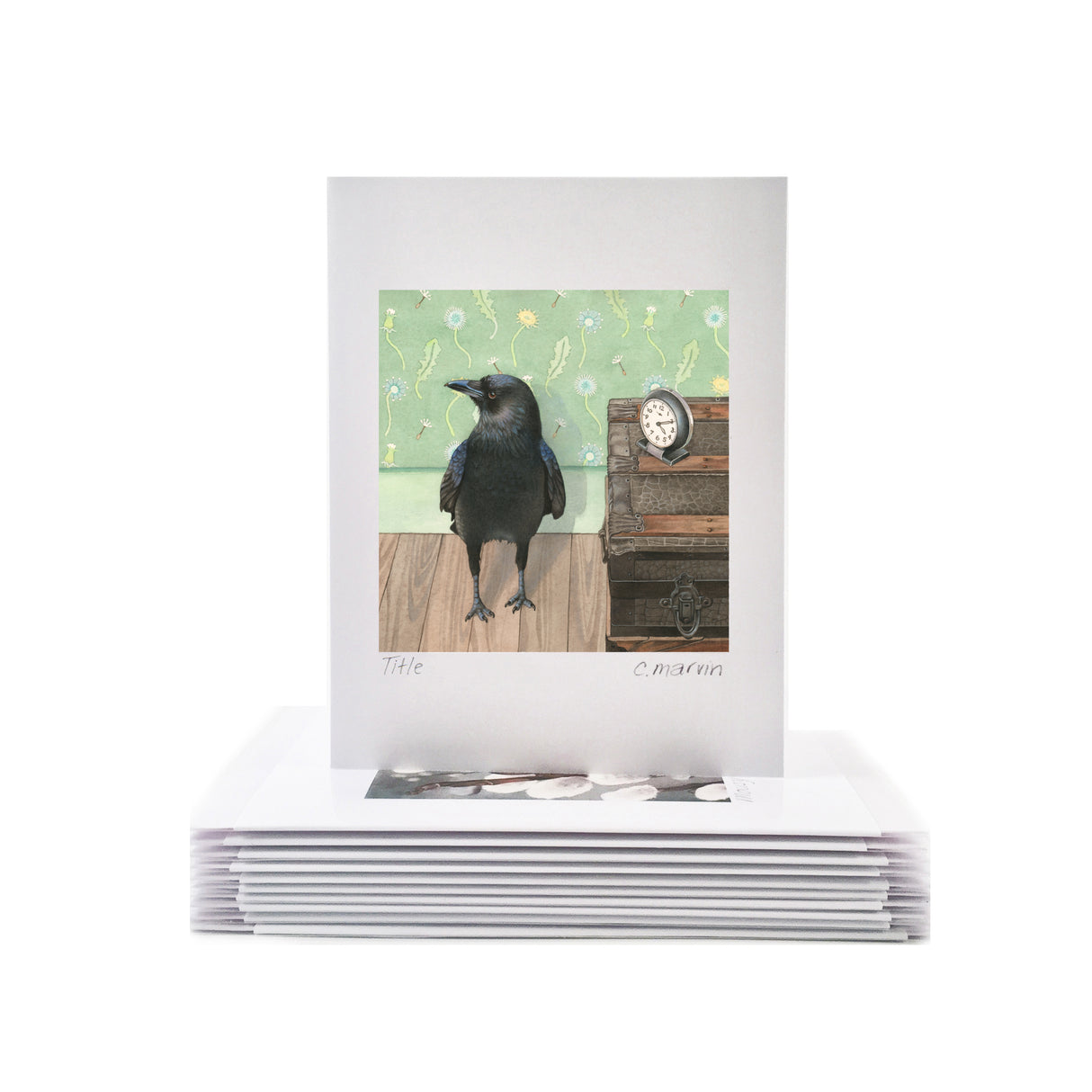 Cori Lee Marvin - CROW DOES NOT WATCH THE CLOCK Art Card