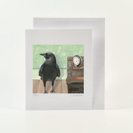 Cori Lee Marvin - CROW DOES NOT WATCH THE CLOCK Art Card