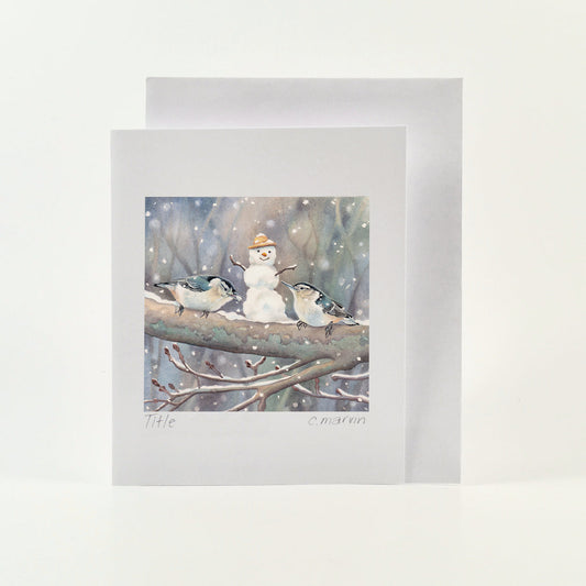 Cori Lee Marvin - NUTHATCHES LOVE WINTER Art Card