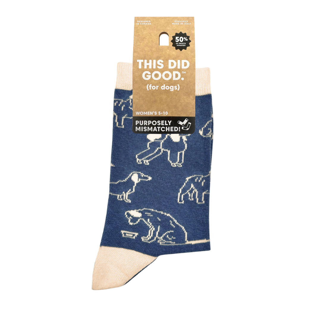 Friday Sock Co. - Women's Dogs This Did Good Mismatched Crew Socks